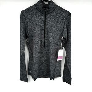 Lottie Long Sleeve Nursing Breastfeeding Activewear Pullover Black Size Large